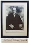 William Randolph Hearst Large Signed Photo Display Measuring 11 x 15 -- Hearst Inscribes the Photo to His Daughter-in-Law Lorna, from her Pop